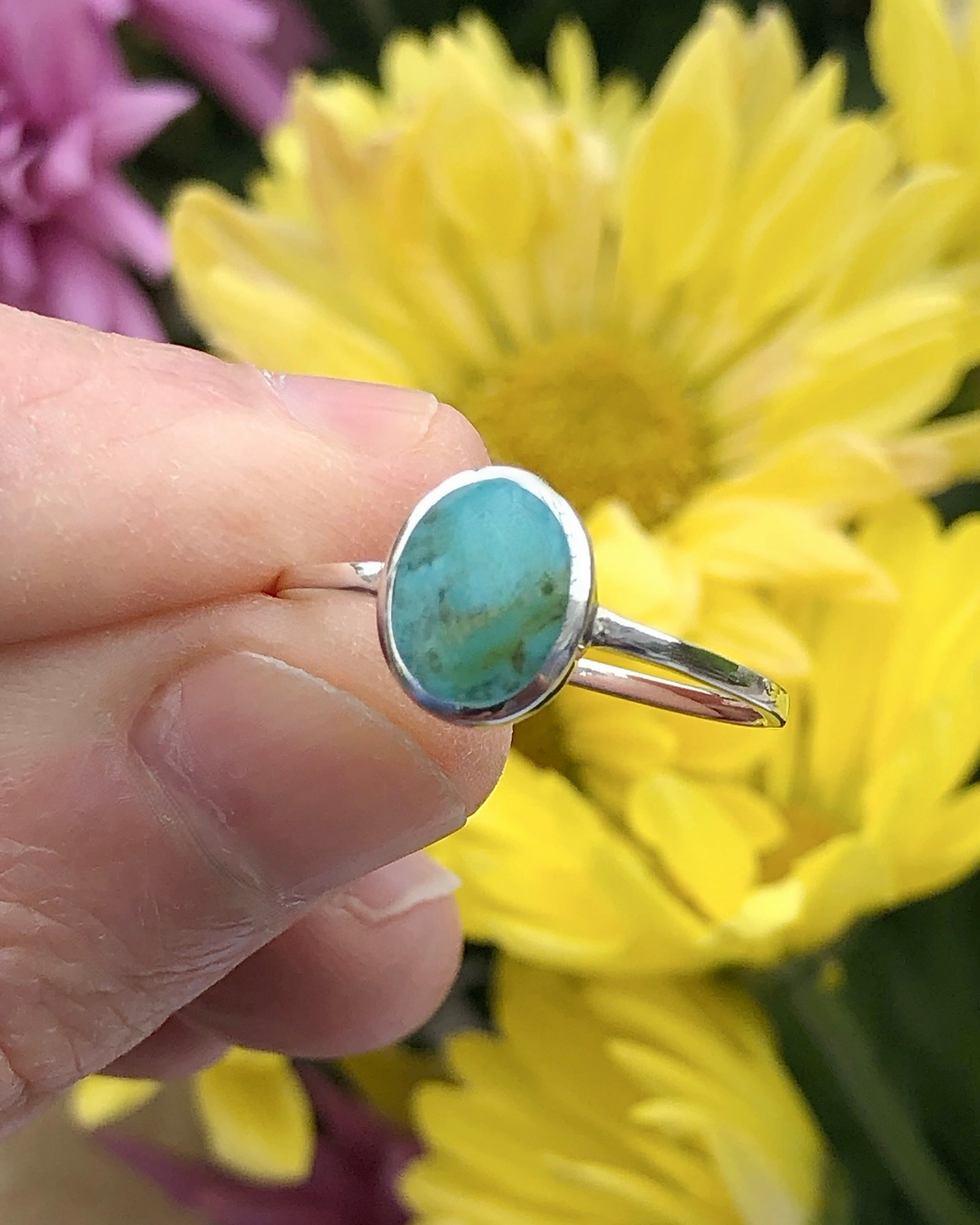 Sterling Oval Turquoise Ring