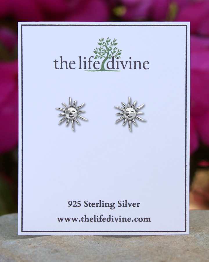 Smiling Sun Sterling Silver Earrings