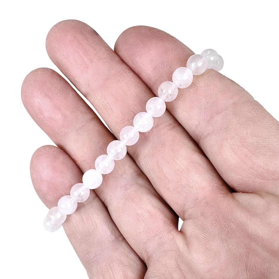 Snow Quartz 6mm Gemstone Bracelet