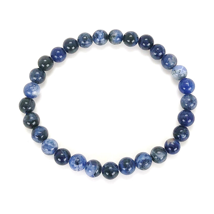 Sodalite 6mm Beaded Gemstone Bracelet