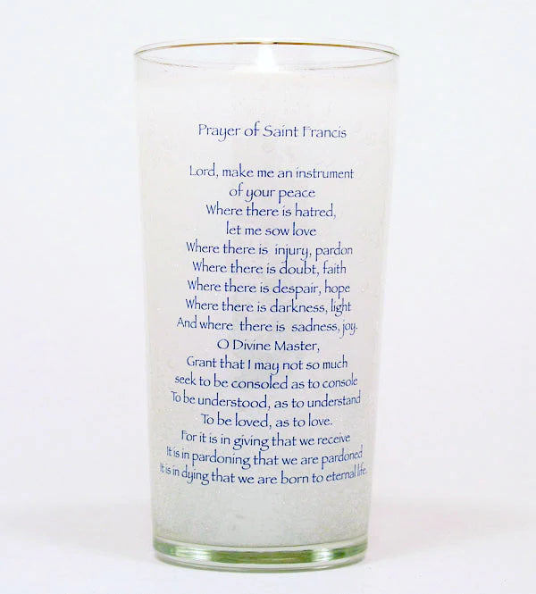 Prayer of St. Francis Memorial Candle