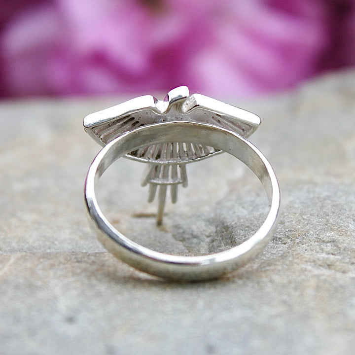 Back of Sterling Silver Pheonix Ring 