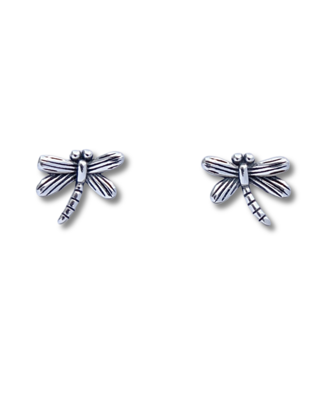 Sterling Silver Dragonfly Stud Earrings