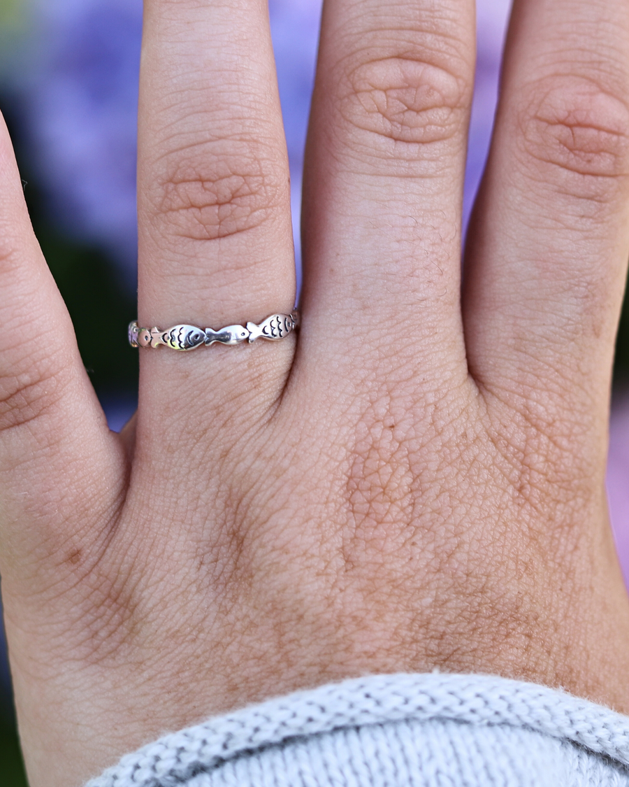Fish Sterling Silver Ring – The Life Divine