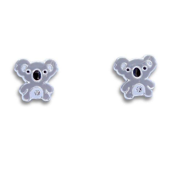 Sterling Silver Koala Stud Earrings