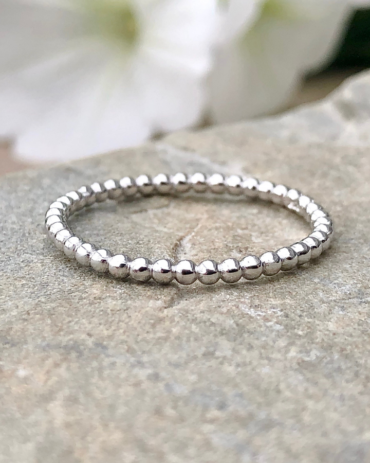 Sterling Silver Tiny Bead Ring