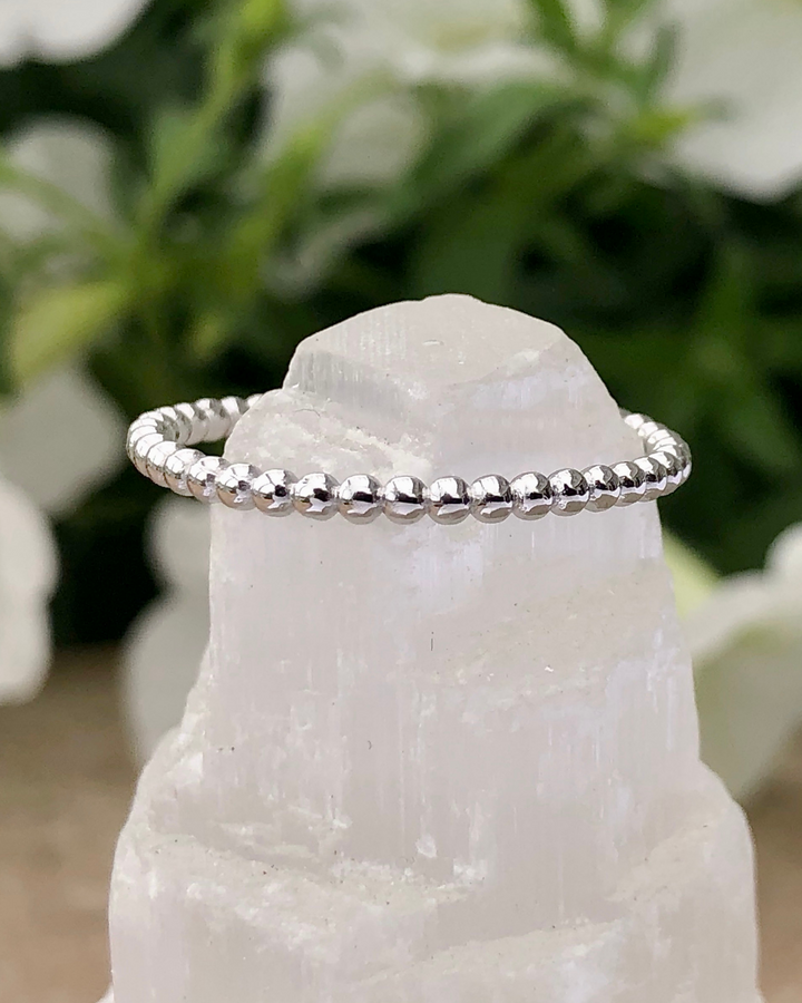 Sterling Silver Tiny Bead Ring