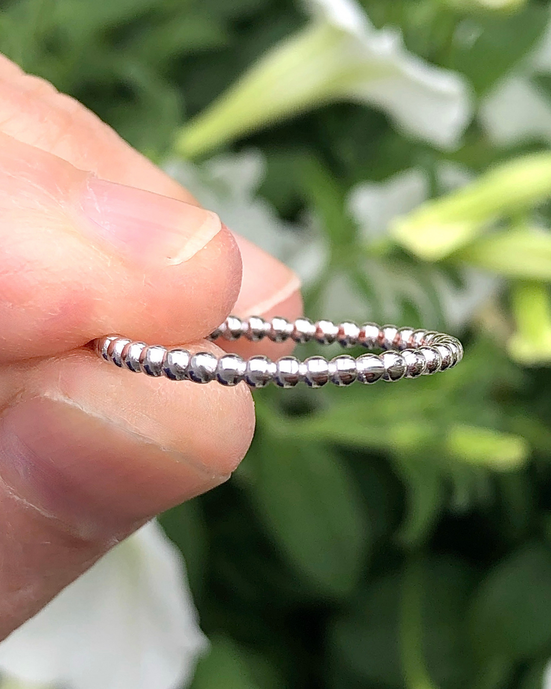 Sterling Silver Tiny Bead Ring