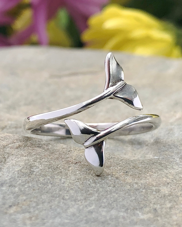 Sterling Silver Whale Tail Ring