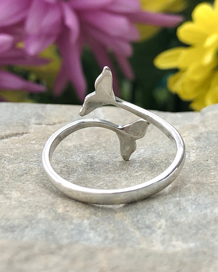 Sterling Silver Whale Tail Ring