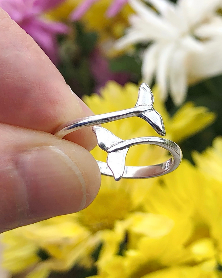 Sterling Silver Whale Tail Ring