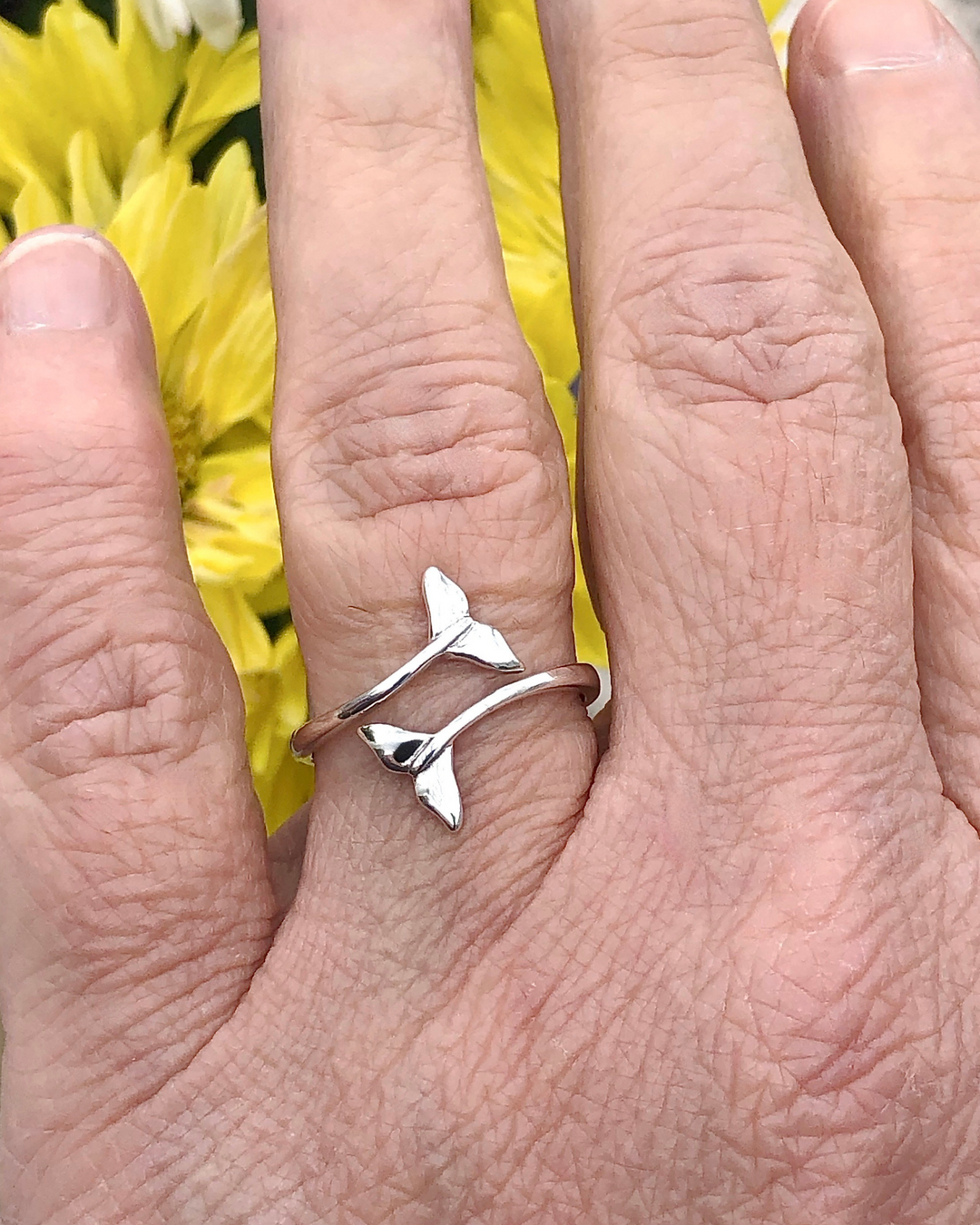 Sterling Silver Whale Tail Ring