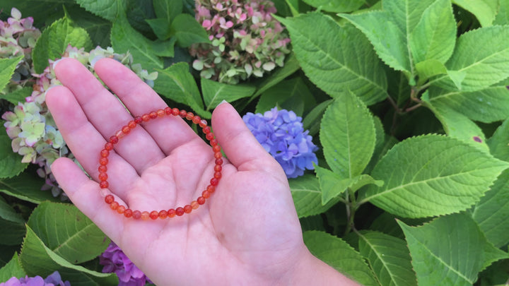 Children's Carnelian 4mm Gemstone Bracelet Video