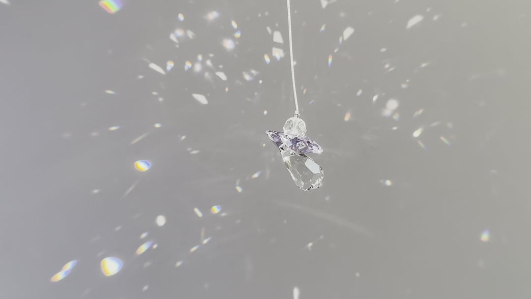 Crystal Mini Lilac Angel Sun Catcher