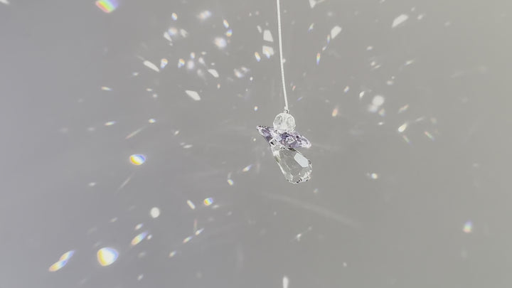 Crystal Mini Lilac Angel Sun Catcher