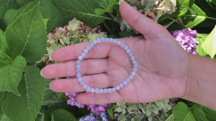 Blue Lace Agate 4mm Gemstone Bracelet Blue Lace Agate 4mm Gemstone Bracelet Video.