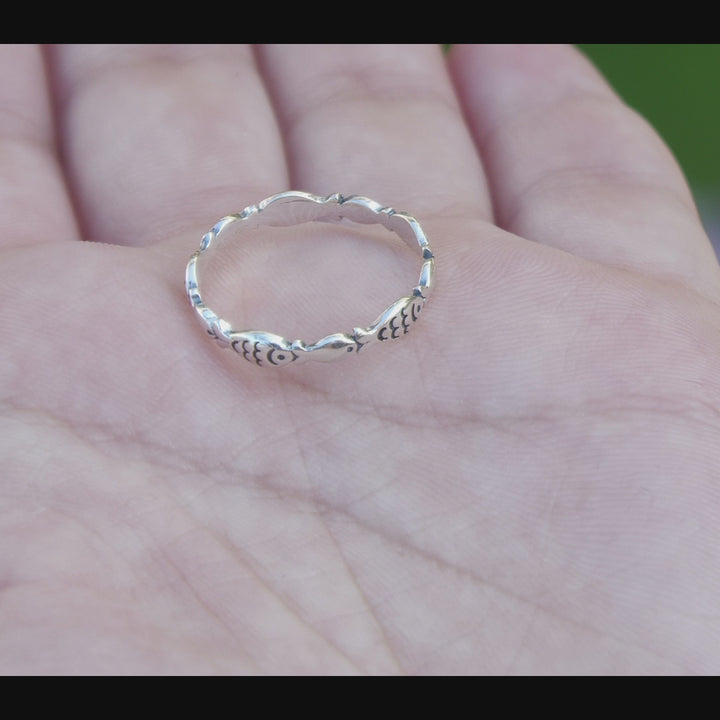 Sterling Silver Fish Ring video