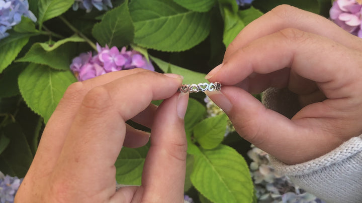 Sterling Silver Heart Infinity Band