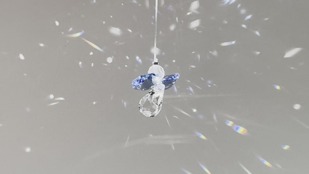 Crystal Mini Sapphire Angel Sun Catcher