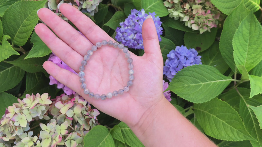 Labradorite 6mm Beaded Gemstone Bracelet Video.