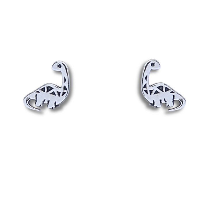 terling Silver Dinosaur Stud Earrings