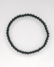 Men's Black Agate 4mm Gemstone Bracelet