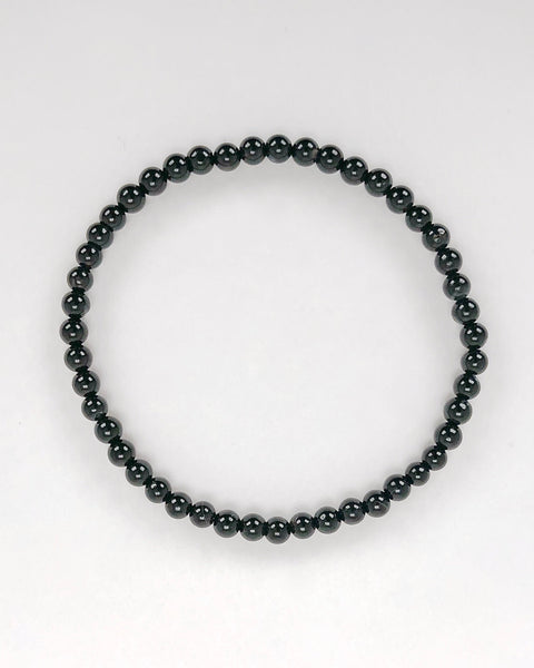 Children's Black Agate 4mm Gemstone Bracelet