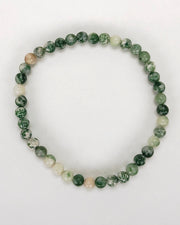 Men's Natural Green Jade 4mm Gemstone Bracelet