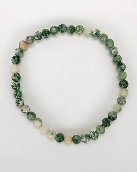 Children's Natural Green Jade 4mm Gemstone Bracelet