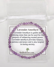 Lavender Amethyst Mini 4mm Gemstone Bracelet