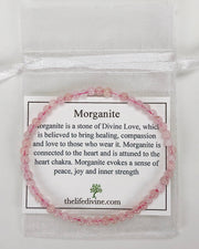 Men's Morganite 4mm Gemstone Bracelet