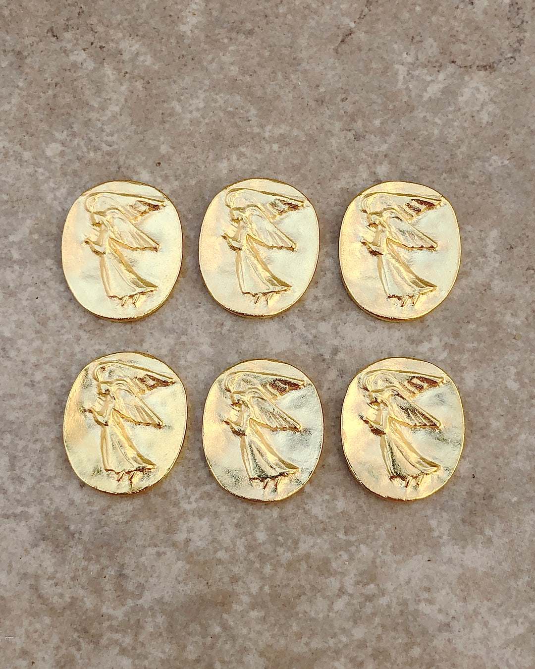 6 Gold Angel Pocket Tokens