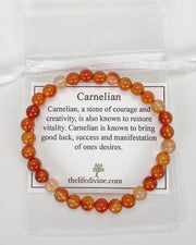 Carnelian 6mm Gemstone Bracelet