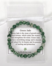 Natural Green Jade 6mm Gemstone Bracelet