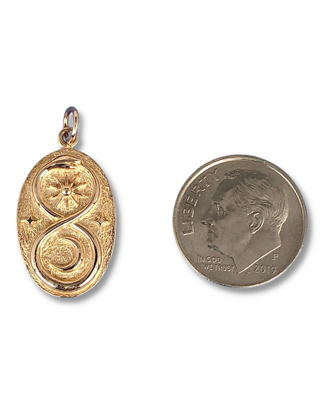 Ouroboros Gold Bronze Necklace