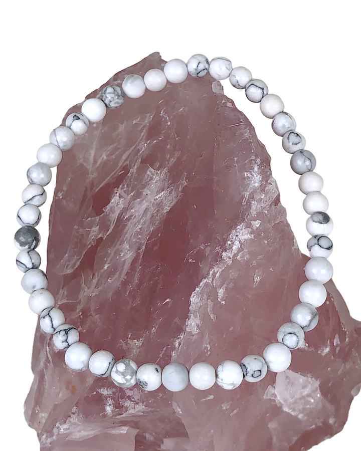 Howlite 4mm Gemstone Bracelet