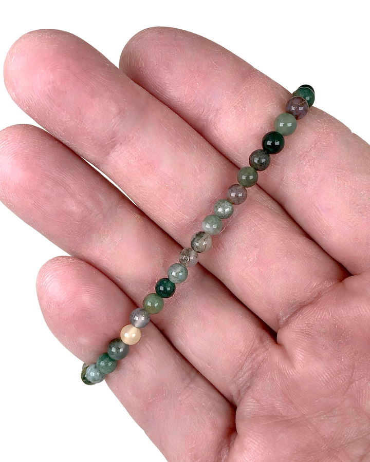 Indian Agate 4mm Gemstone Bracelet