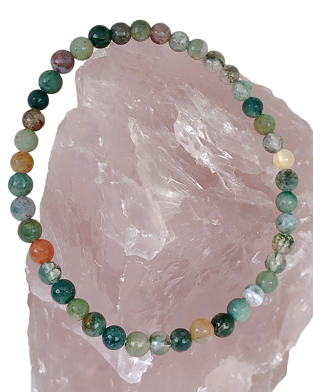 Indian Agate 4mm Gemstone Bracelet