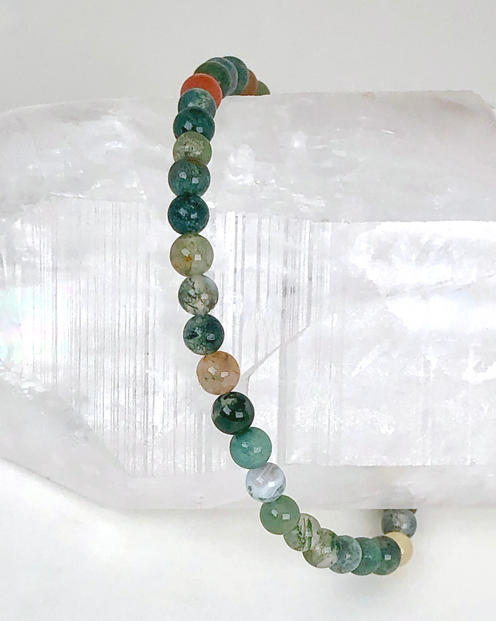 Indian Agate 4mm Gemstone Bracelet