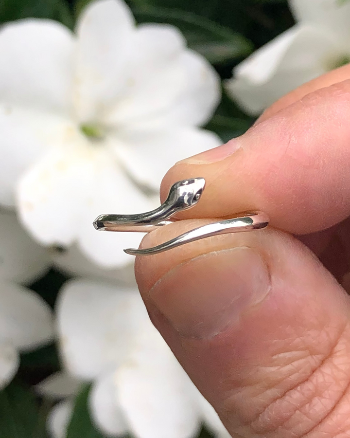 Snake Ring Sterling Silver Adjustable