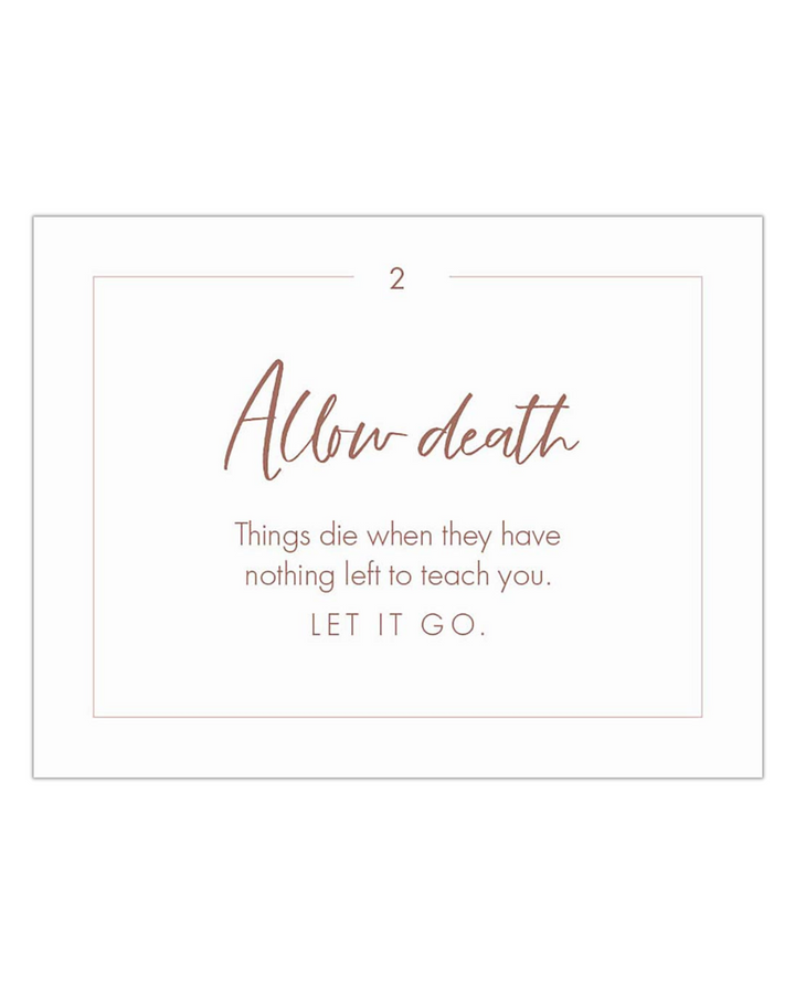 Affirmations Cards Allow Death card