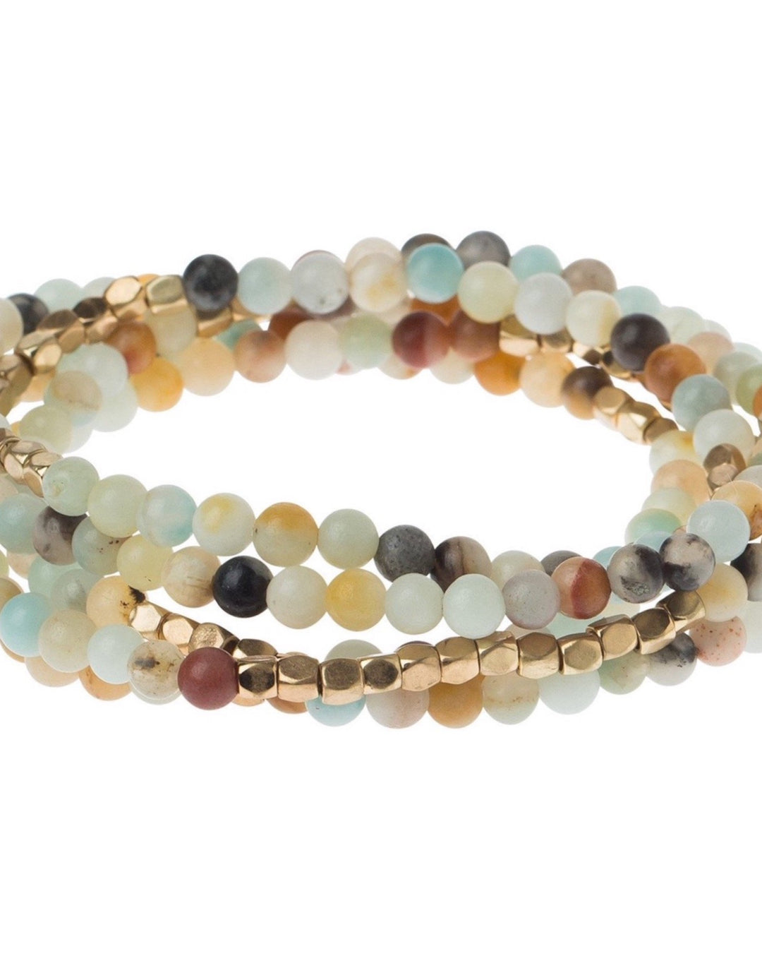 Amazonite With Gold Accents Gemstone Wrap