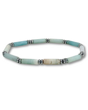 Amazonite Gemstone Tube Bracelet