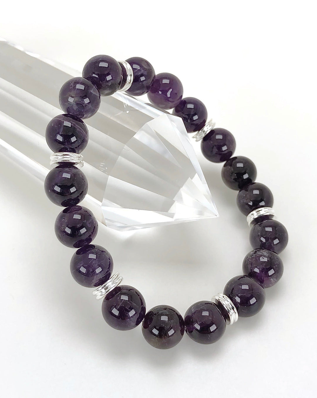 Amethyst 10mm Gemstone Bracelet