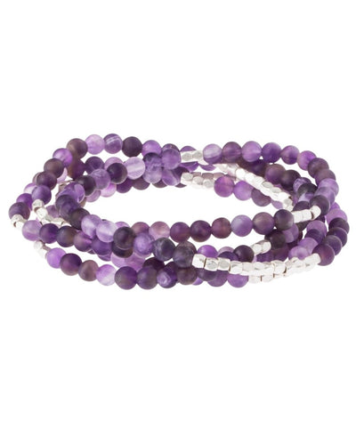 Amethyst With Silver Accents Gemstone Wrap