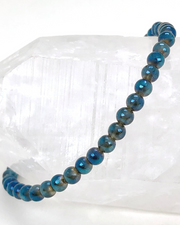 Aqua Aura 4mm Gemstone Bracelet