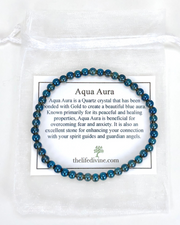 Aqua Aura 4mm Gemstone Bracelet