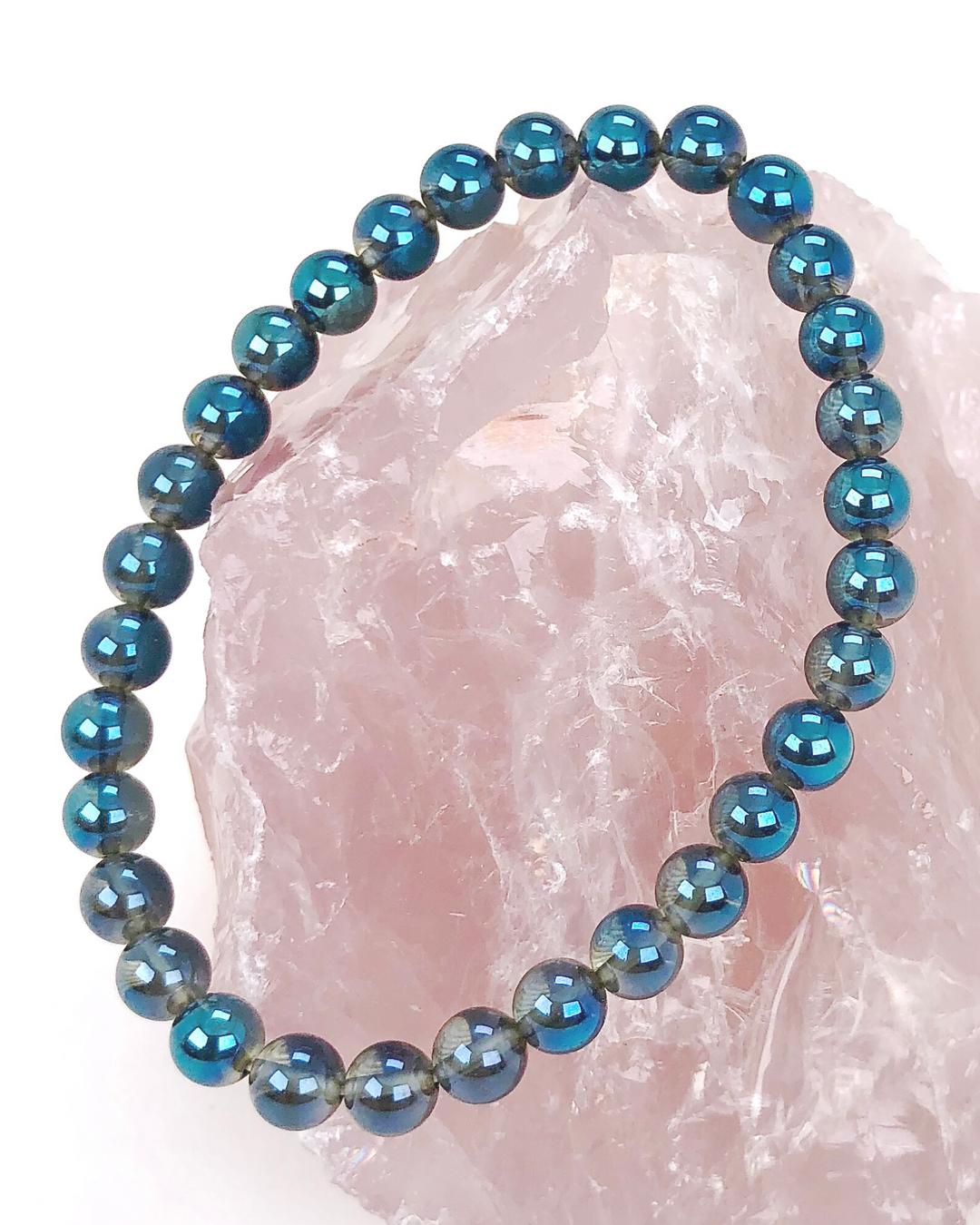 Aqua Aura 6mm Gemstone Bracelet