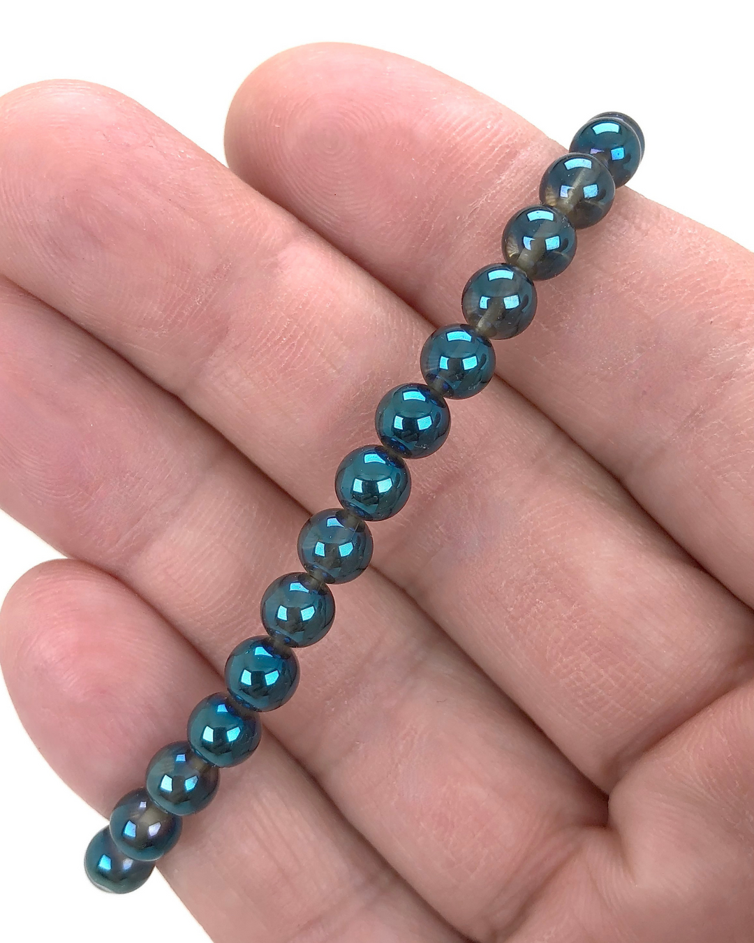 Aqua Aura 6mm Gemstone Bracelet