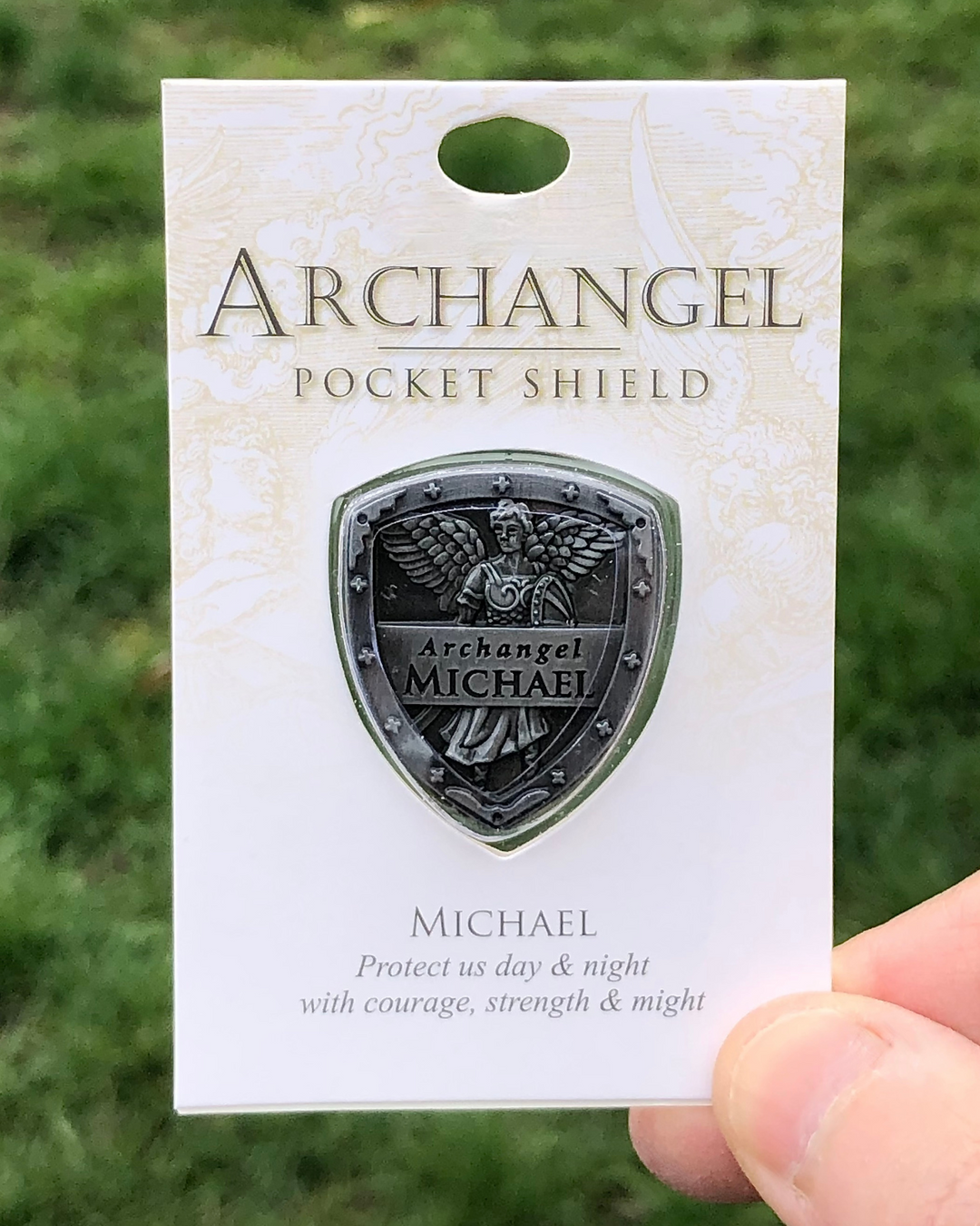 Archangel Michael Pocket Shield in packaging